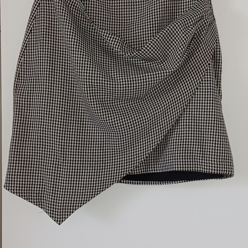 Nine West Wrap Skirt B&W Houndstooth Sz L